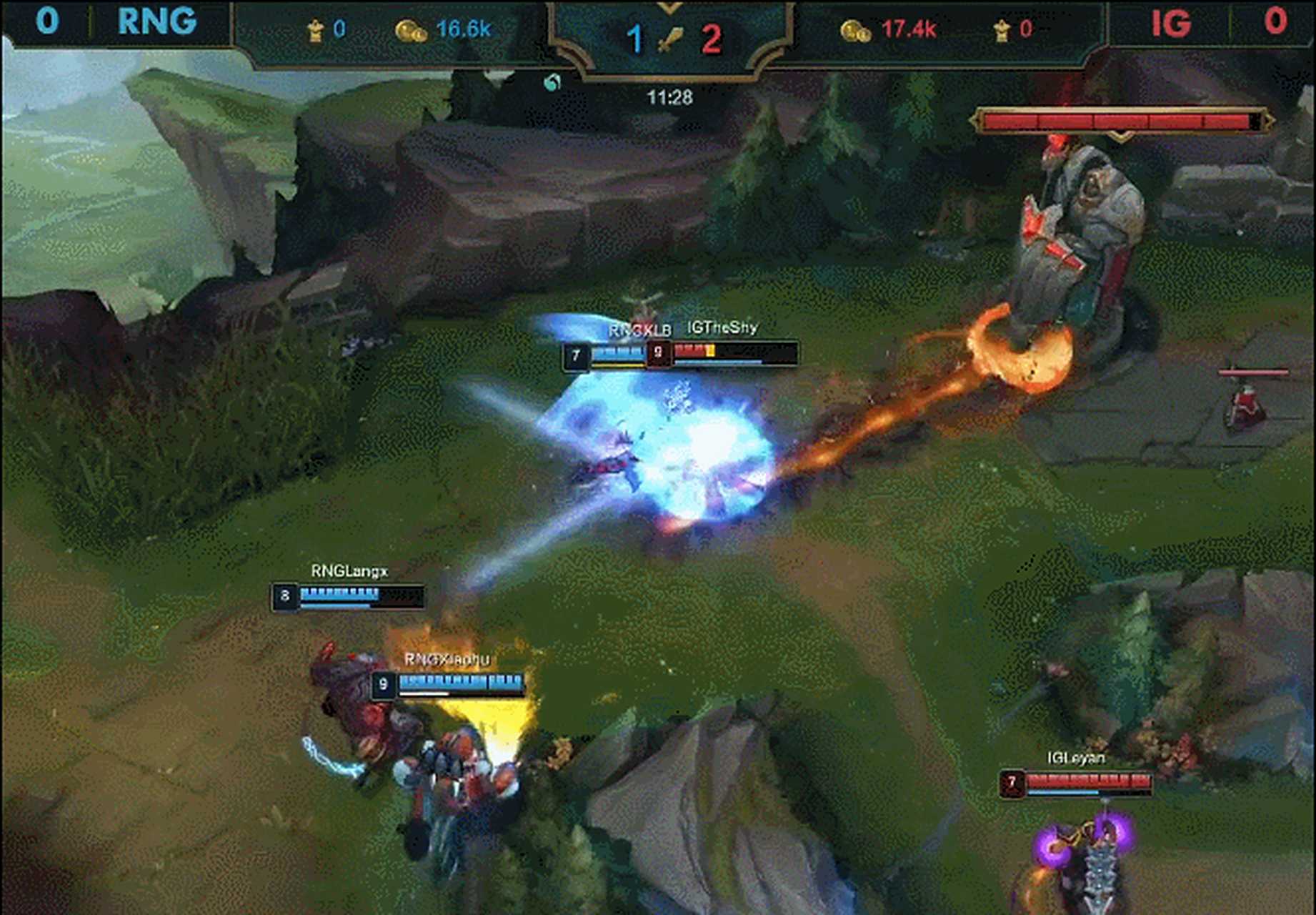 RNG力克IG，Inspired操刀奇招英雄翻盘八强赛3:2（巴黎）